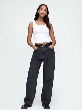 EUC GAP Unisex Baggy Jean -Black